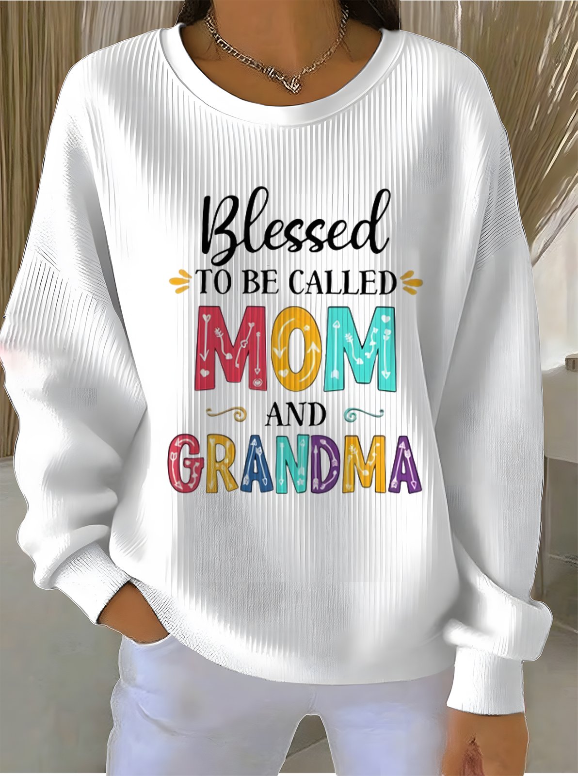 Crew Neck Loose Casual Sweatshirt
