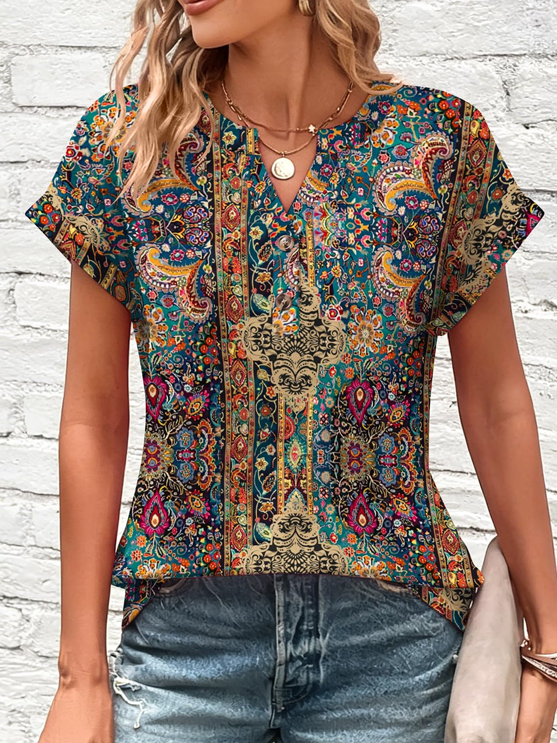 Elegant V Neck Loose T-Shirt