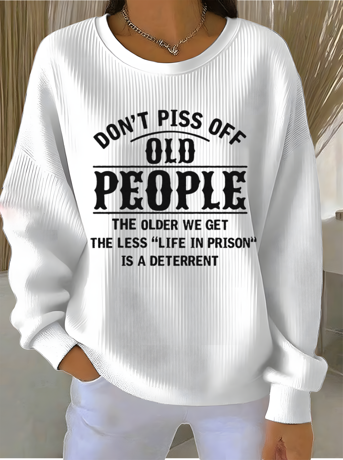 Casual Cotton-Blend Sweatshirt