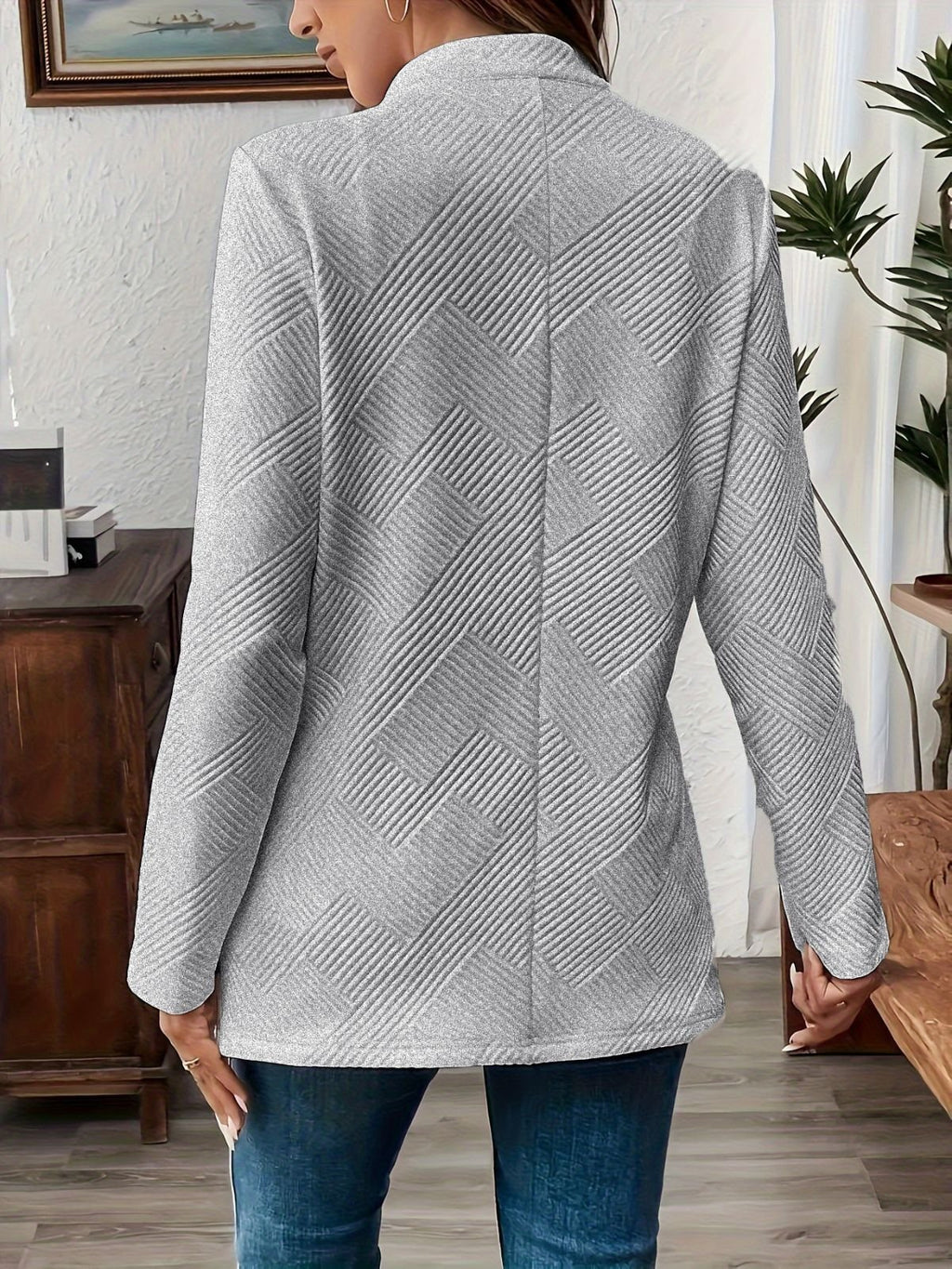 Simple Regular Fit Plain Blazer