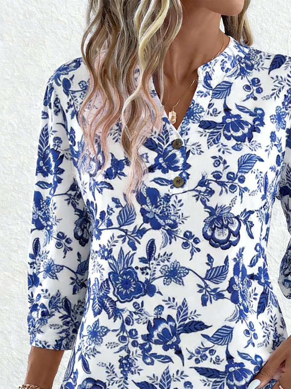 Floral Elegant Loose Cotton T-Shirt