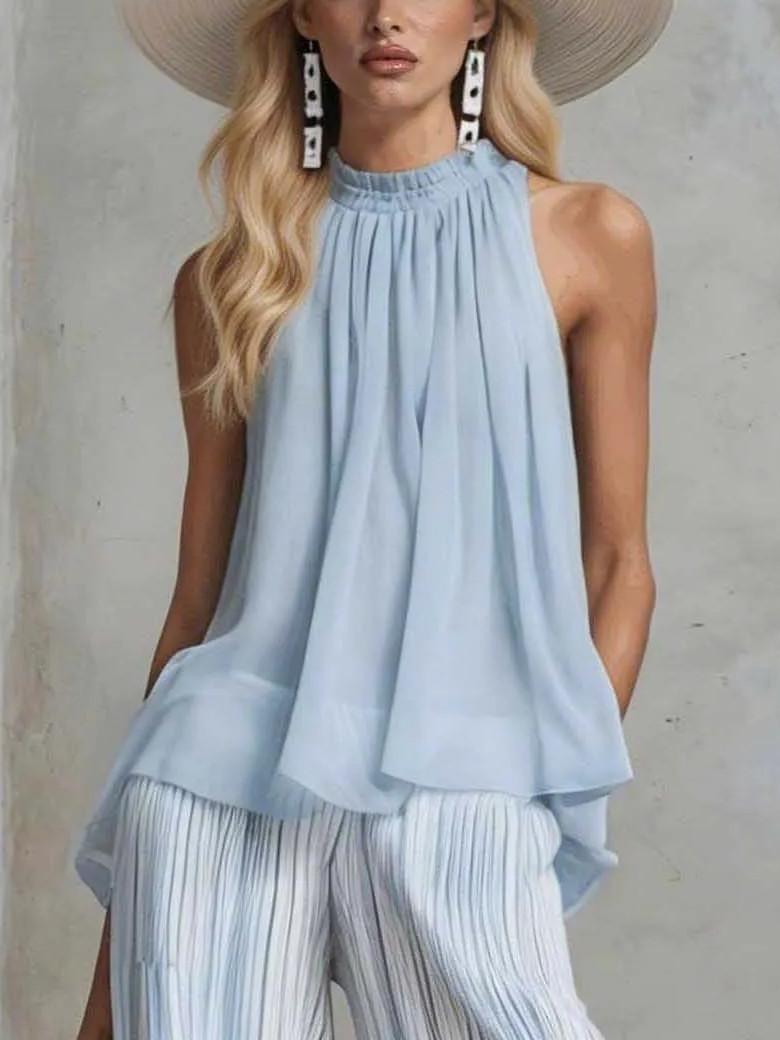 Striped Elegant Others Loose Two-Piece Set
