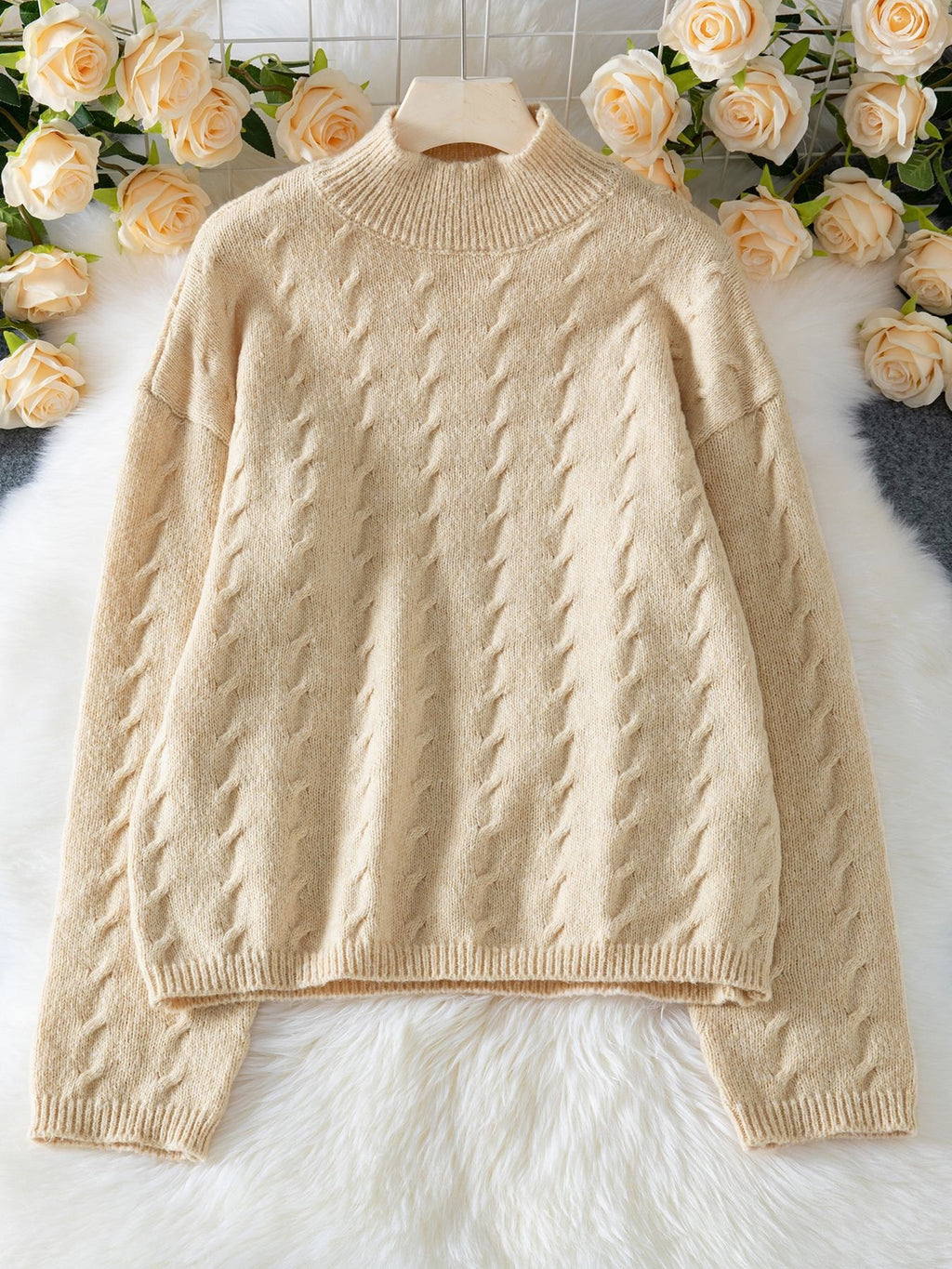 Plain Casual Crew Neck Sweater