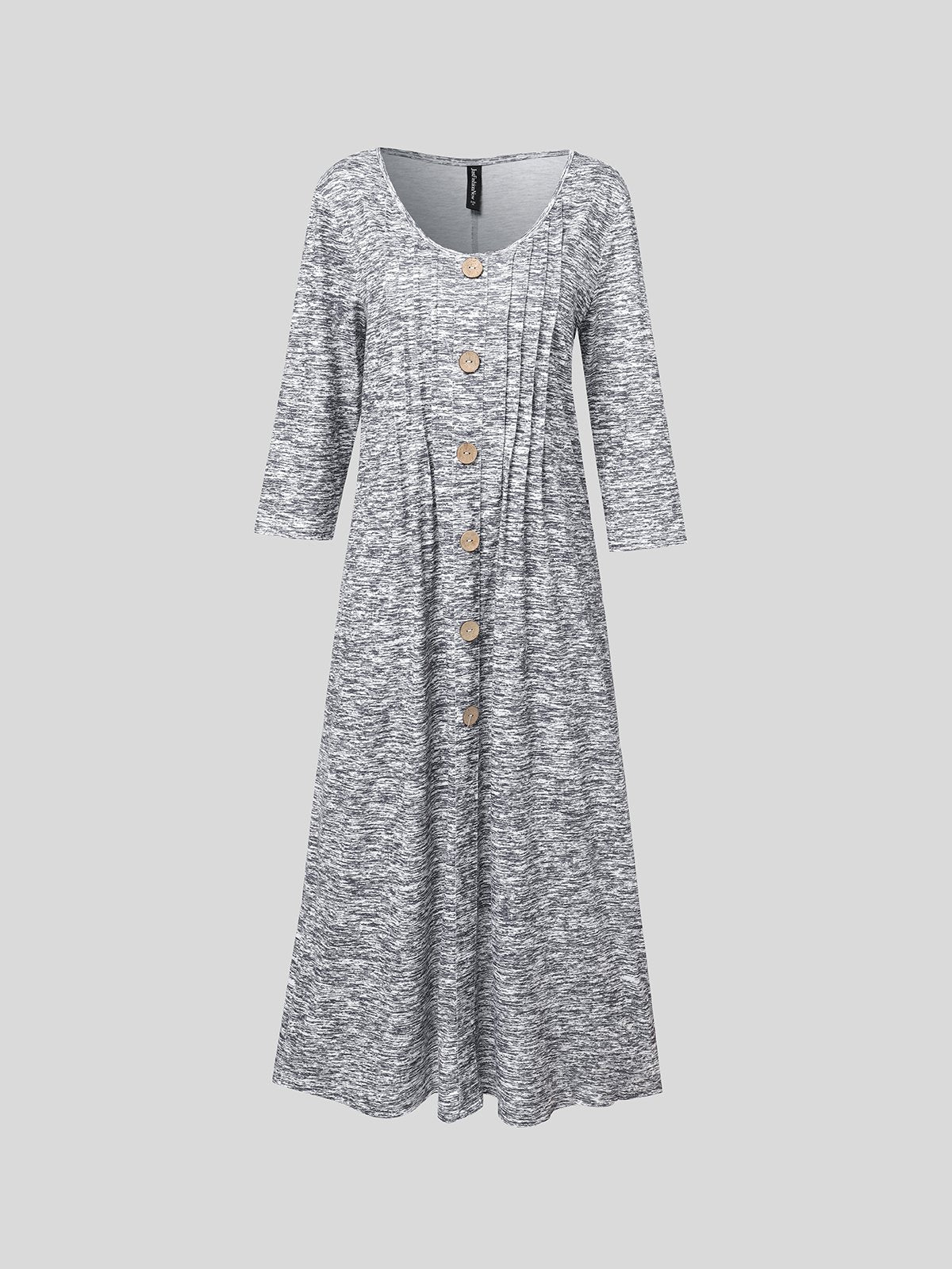 V Neck Plain Regular Fit Casual Dress