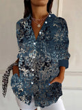 Ethnic Print Long Sleeve Shirt