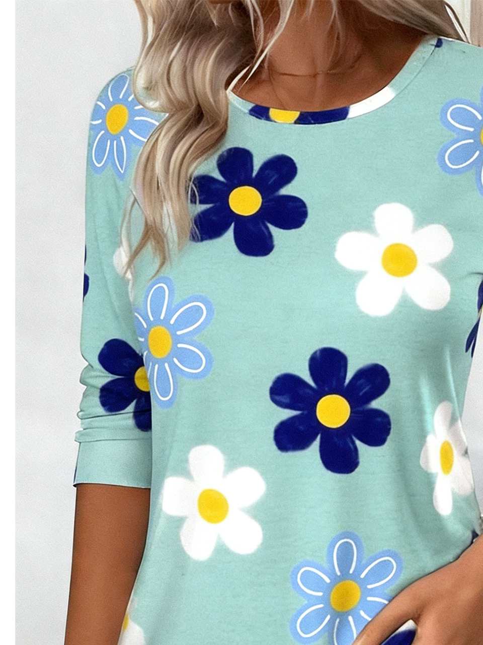 Loose Jersey Casual Crew Neck T-Shirt