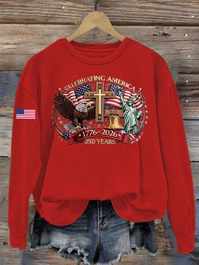 Crew Neck Casual Printing Sweatshirt