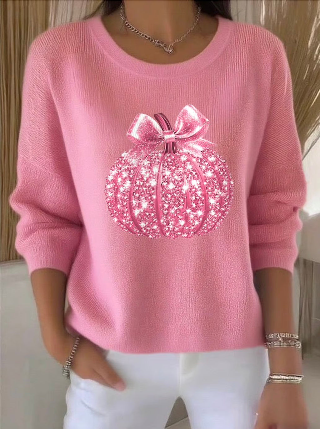 Cotton Crew Neck Regular Fit Casual Sweater