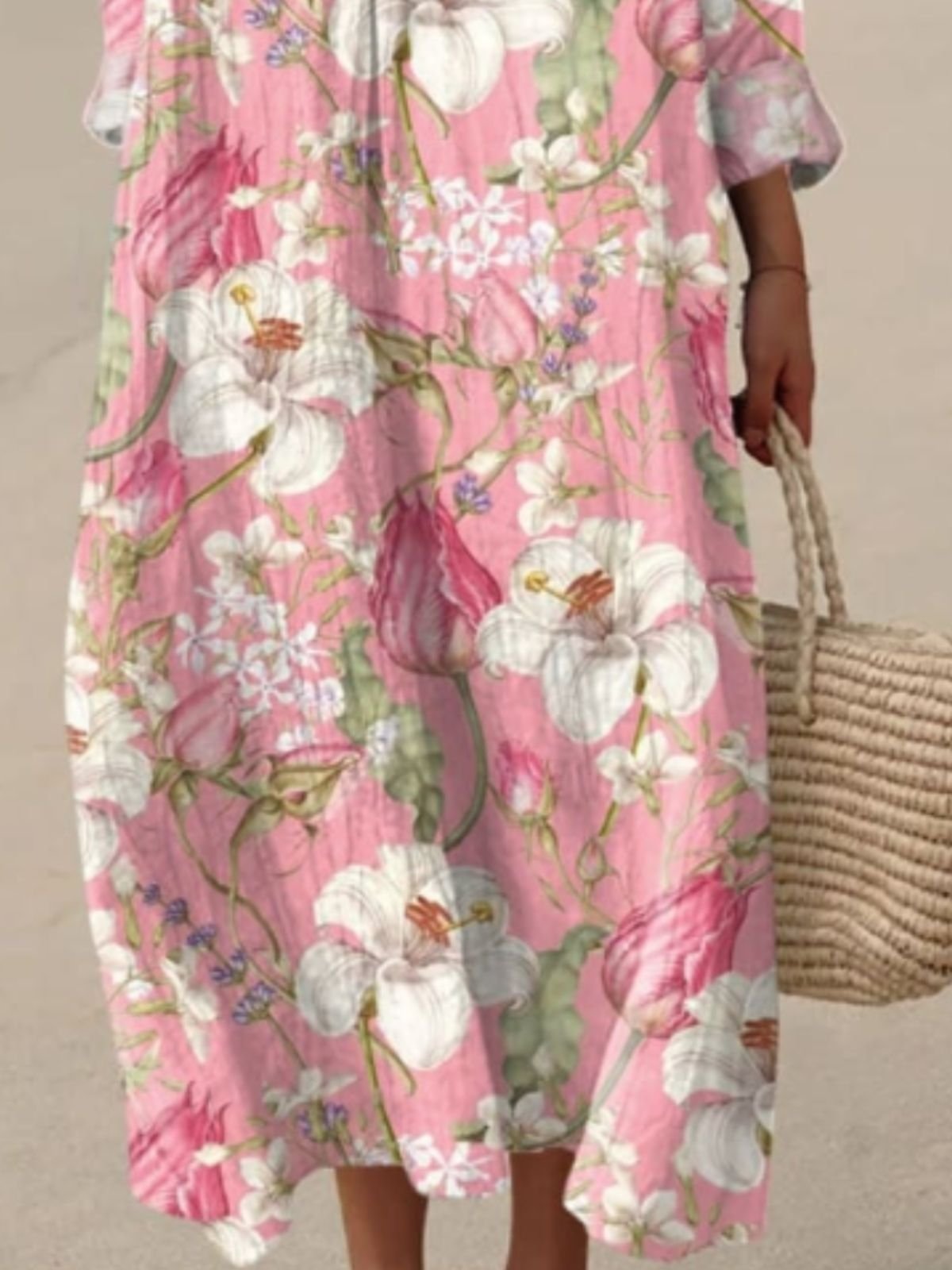 Regular Fit Vacation Dress With No