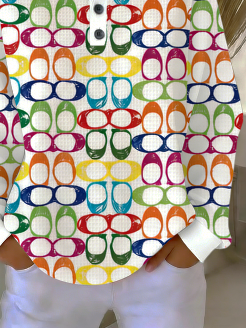 Others Casual Loose Geometric Sweatshirt