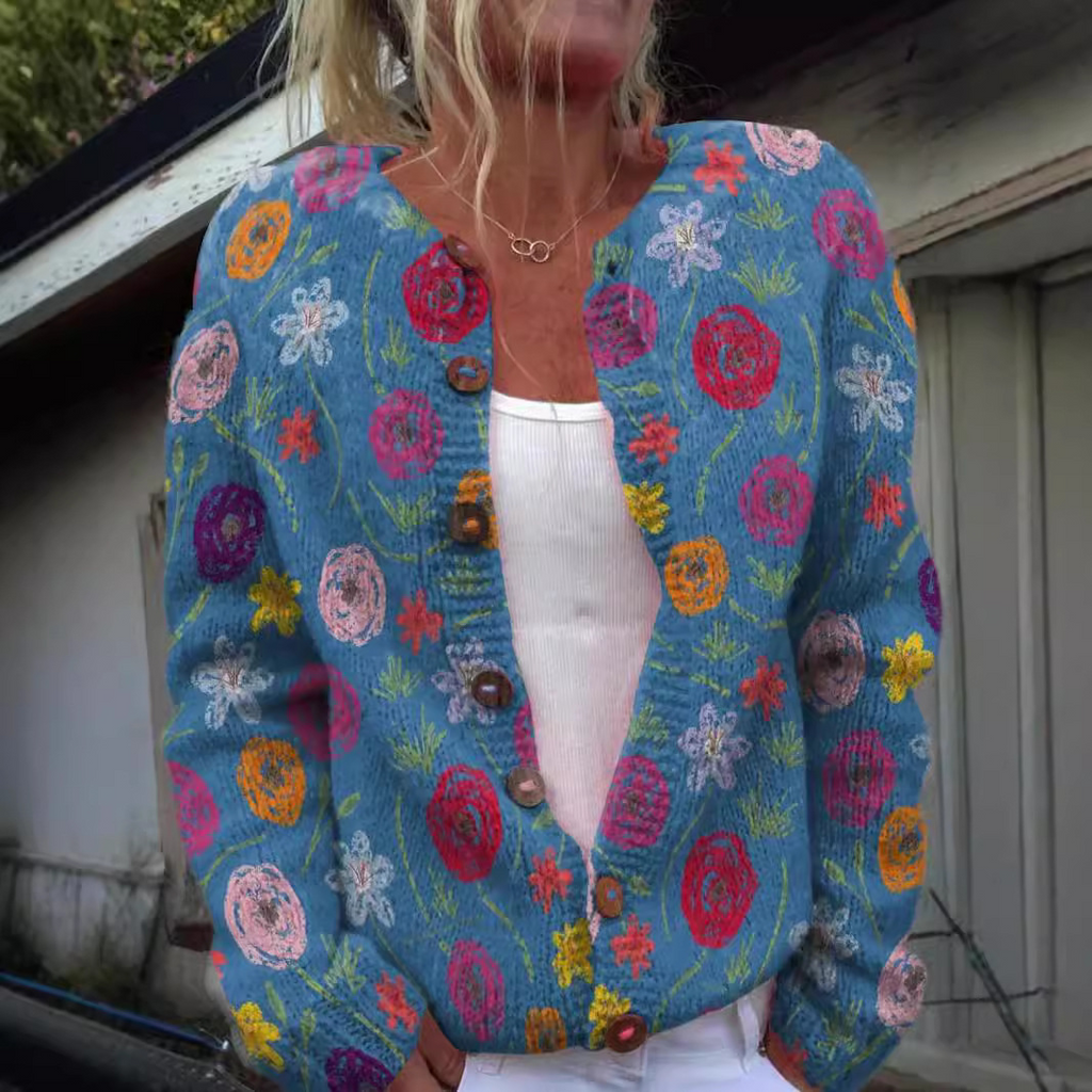 3D Printing Casual Loose Knitted Cardigan
