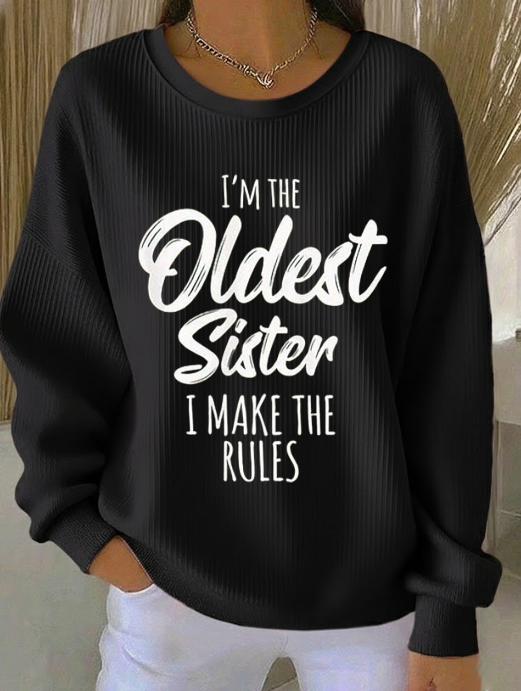 Printing Text Letters Casual Sweatshirt