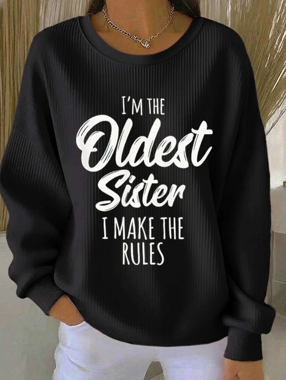 Printing Text Letters Casual Sweatshirt