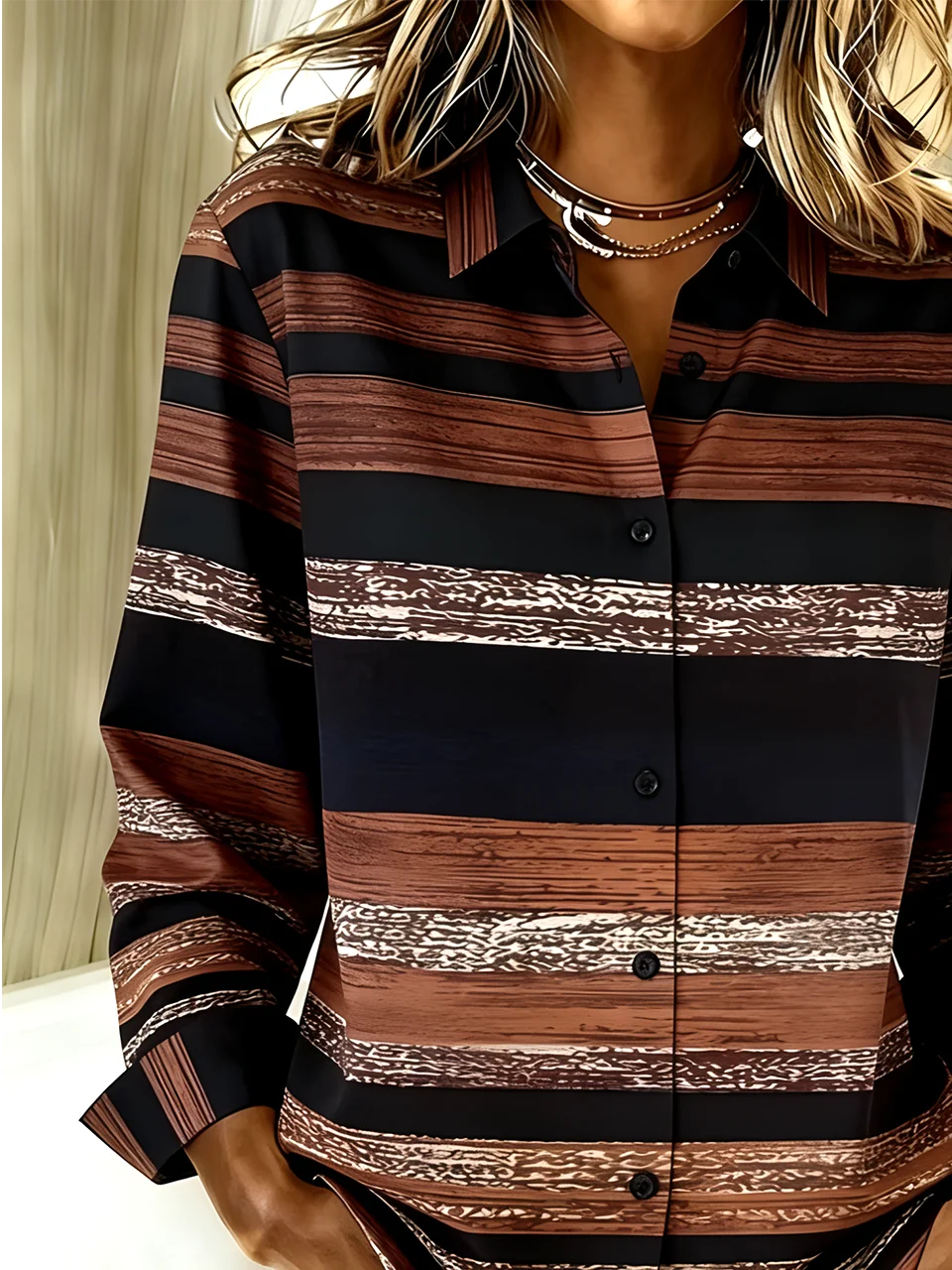 Vintage Shirt Collar Loose Shirt