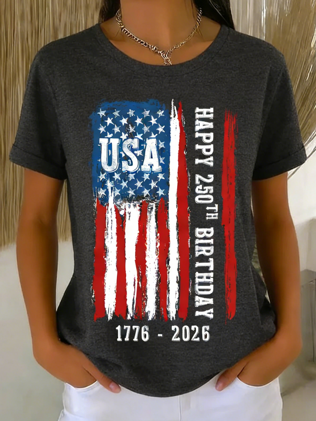 Retro American 250th Anniversary T-shirt, Vintage Independence Day T-shirt