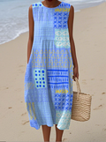 Casual Regular Fit Geometric Dress With No