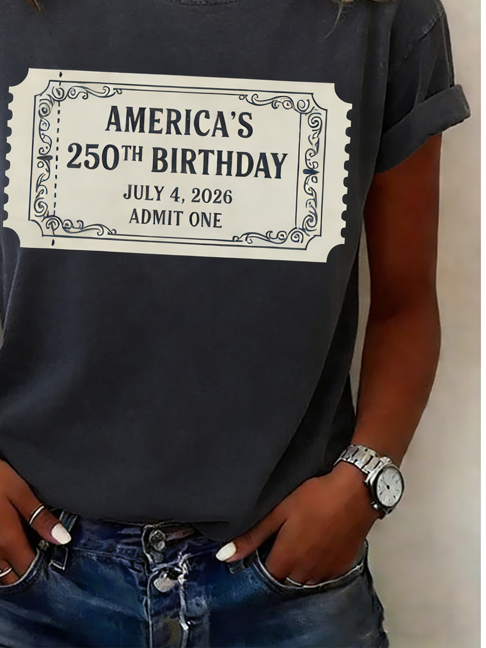 250th anniversary Casual Regular Fit Usa/Us/American T-Shirt