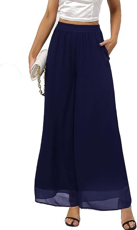 Plain Elegant Loose Pants