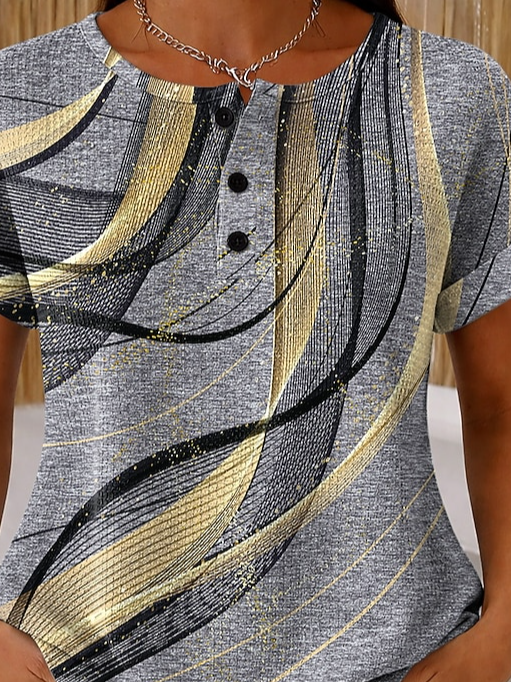 Others Vintage Loose Geometric T-Shirt