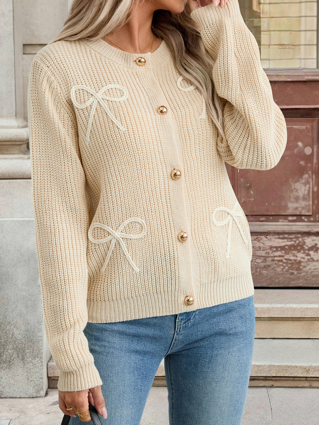 Regular Fit Plain Cotton Casual Cardigan