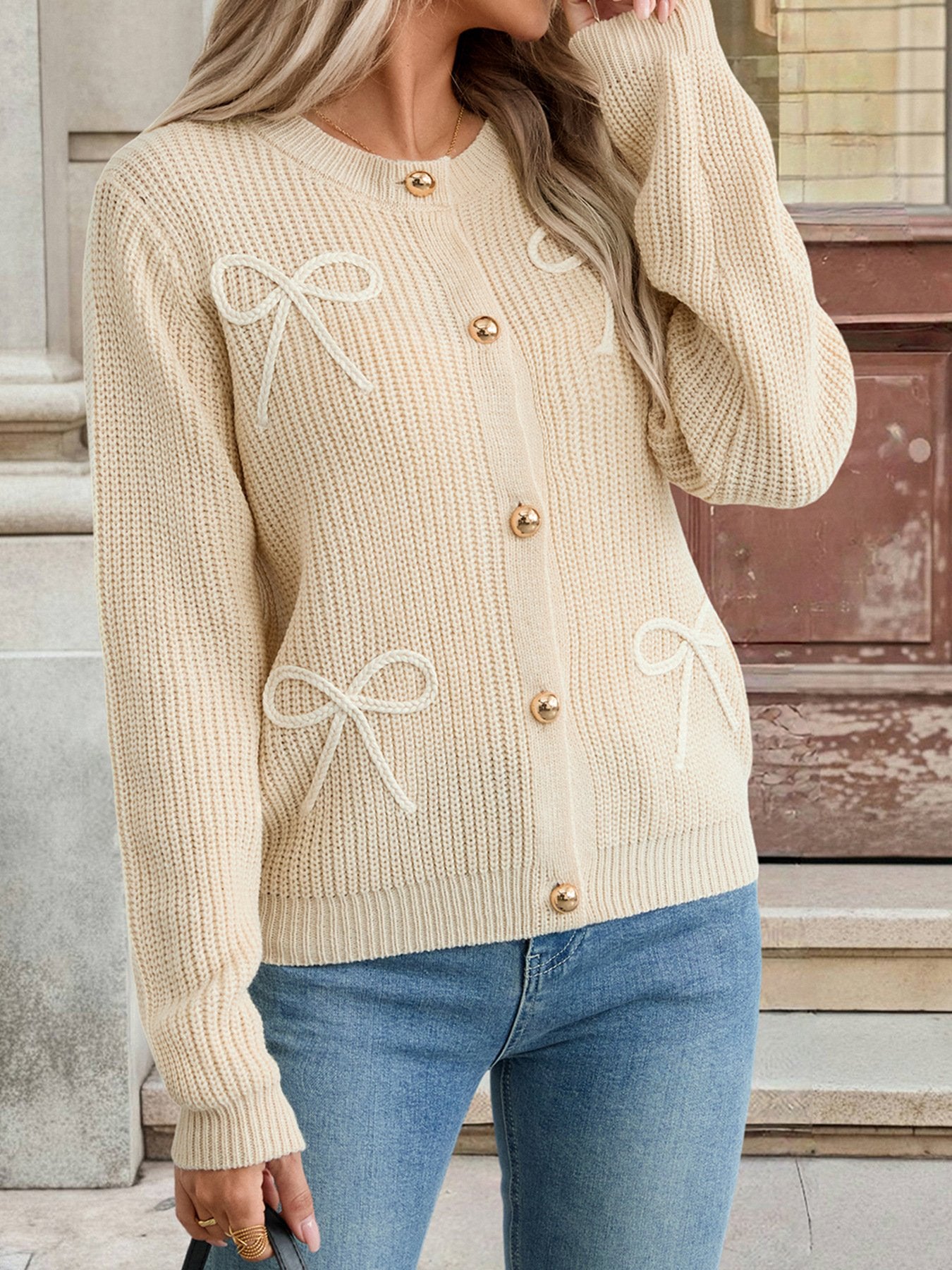Regular Fit Plain Cotton Casual Cardigan