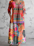 V Neck Casual Regular Fit Jersey Dress With No