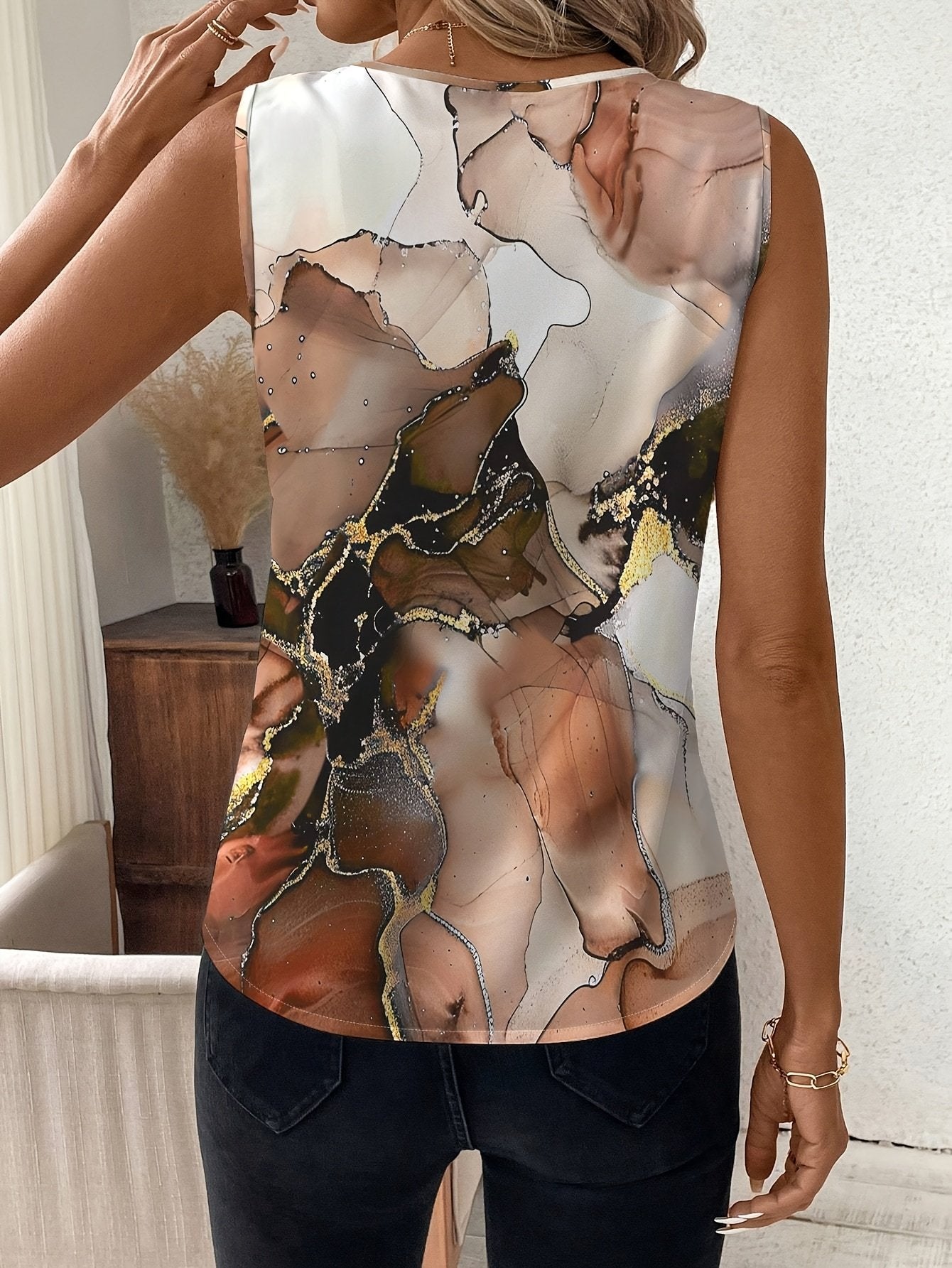 Casual Gradient Pattern Tank Top