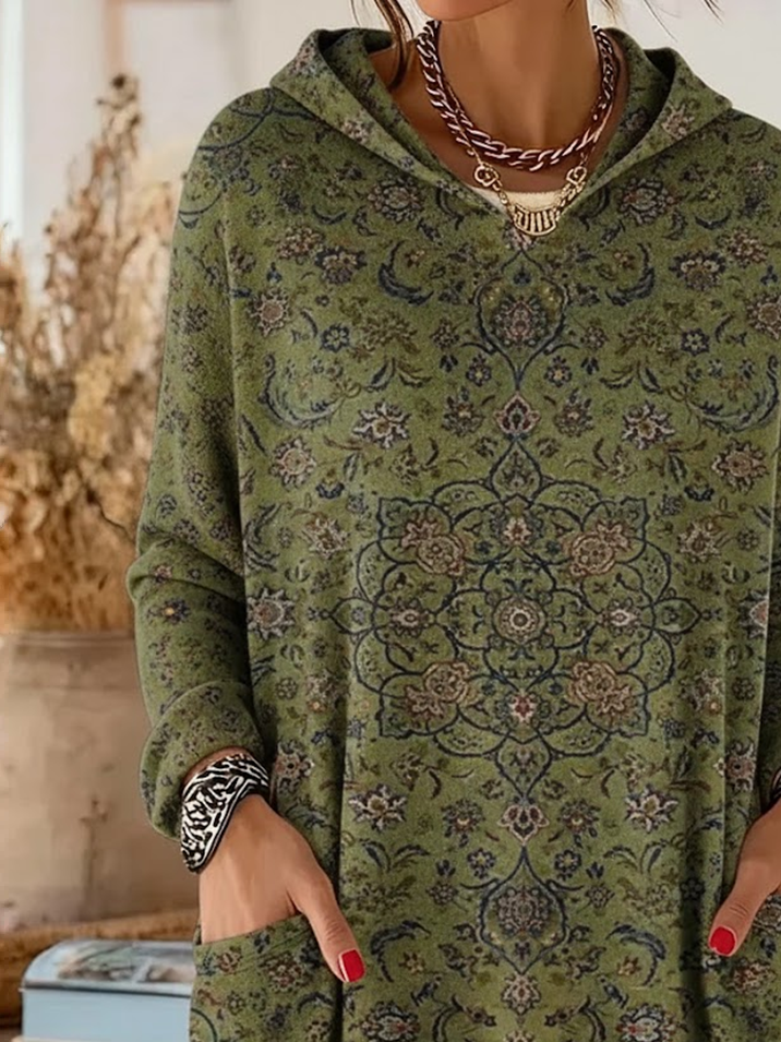 Floral Casual Printing Hoodie