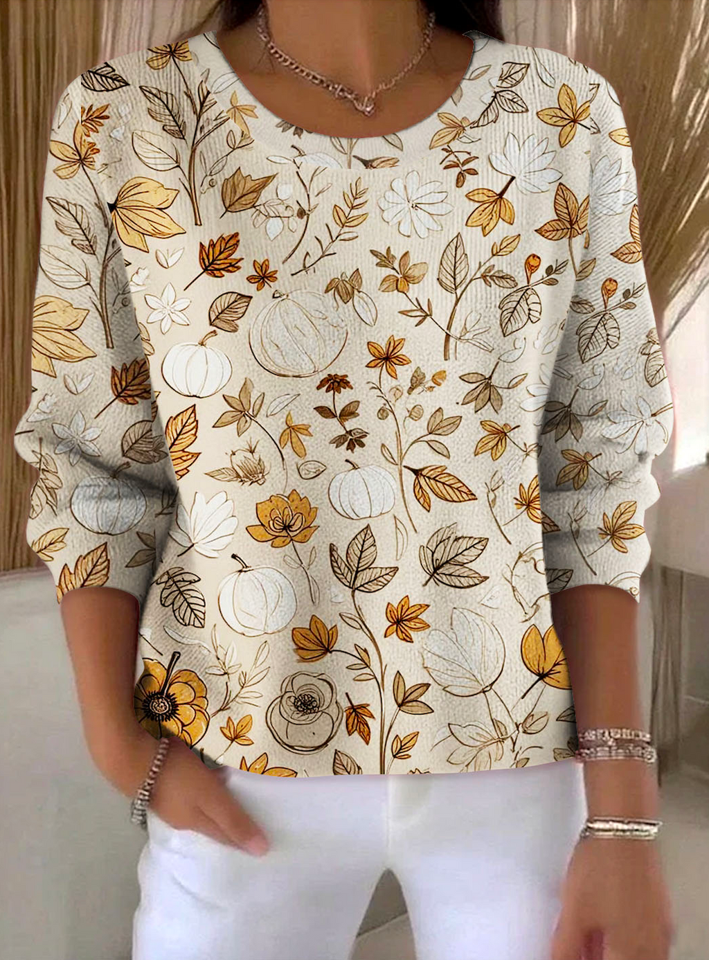 Casual Crew Neck Regular Fit Sweater