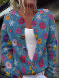 3D Printing Casual Loose Knitted Cardigan