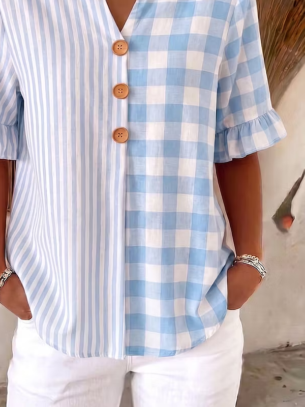 Vintage Striped Loose Others Shirt