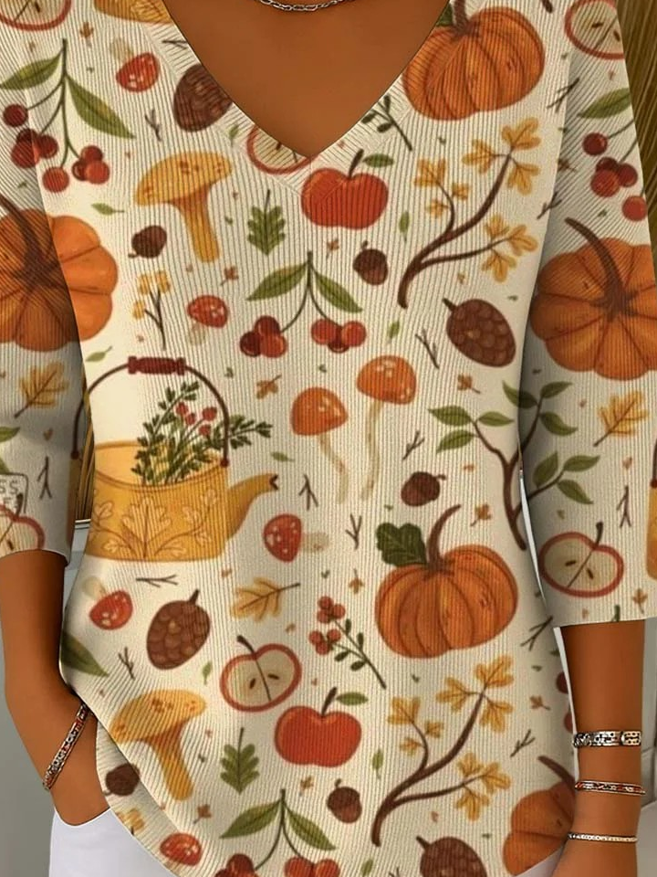 Casual Plants Loose T-Shirt