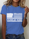 Women's Charlie Kirk Patriot Memorial Short Sleeve T-Shirt