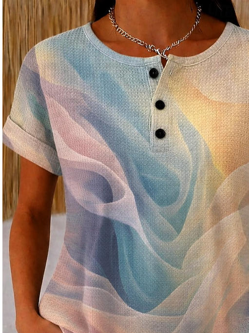 Loose Random Print Casual T-Shirt