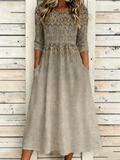 Elegant Loose Others Gradient Pattern Dress With No