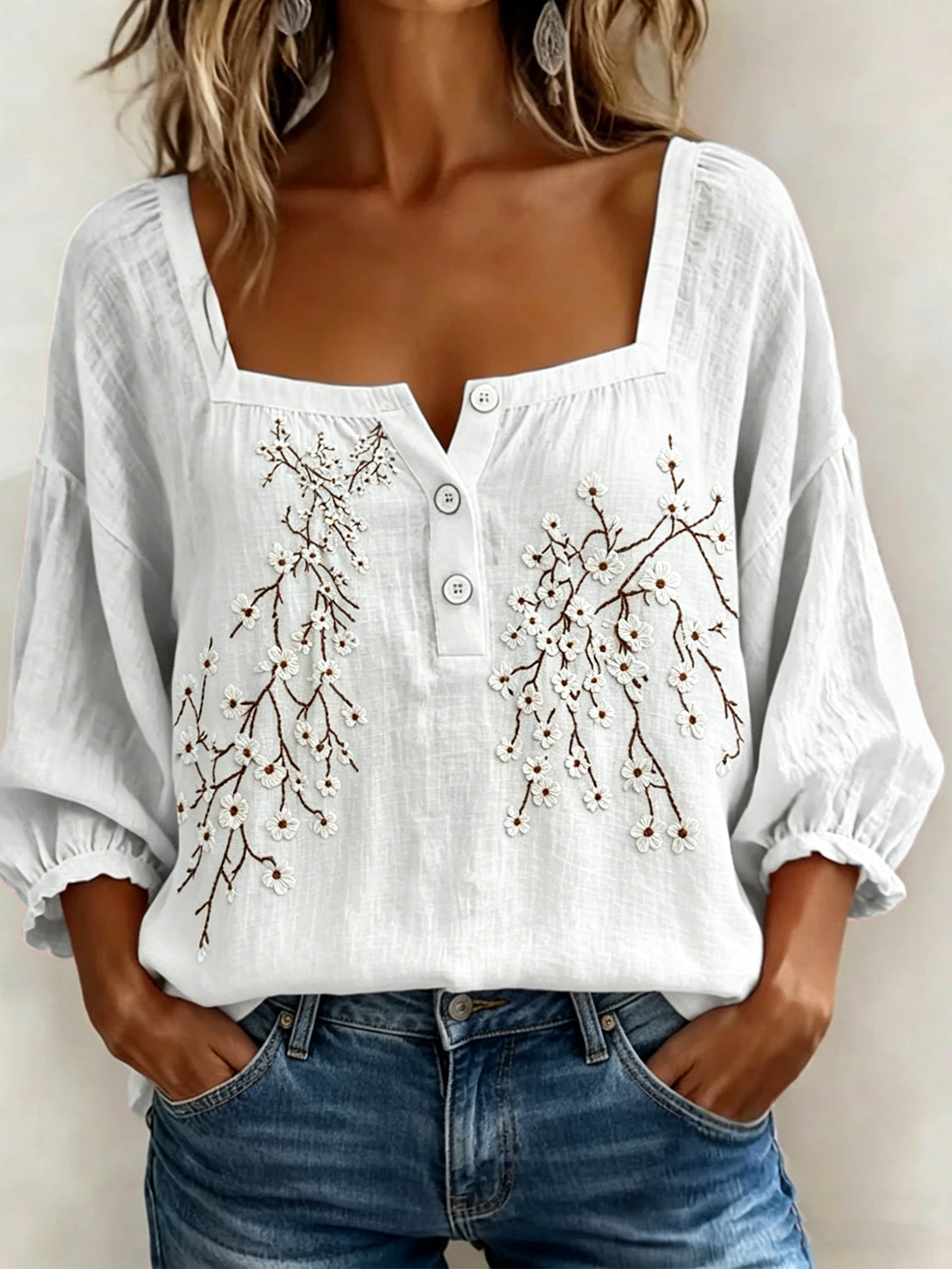 Elegant Loose Others Floral Shirt
