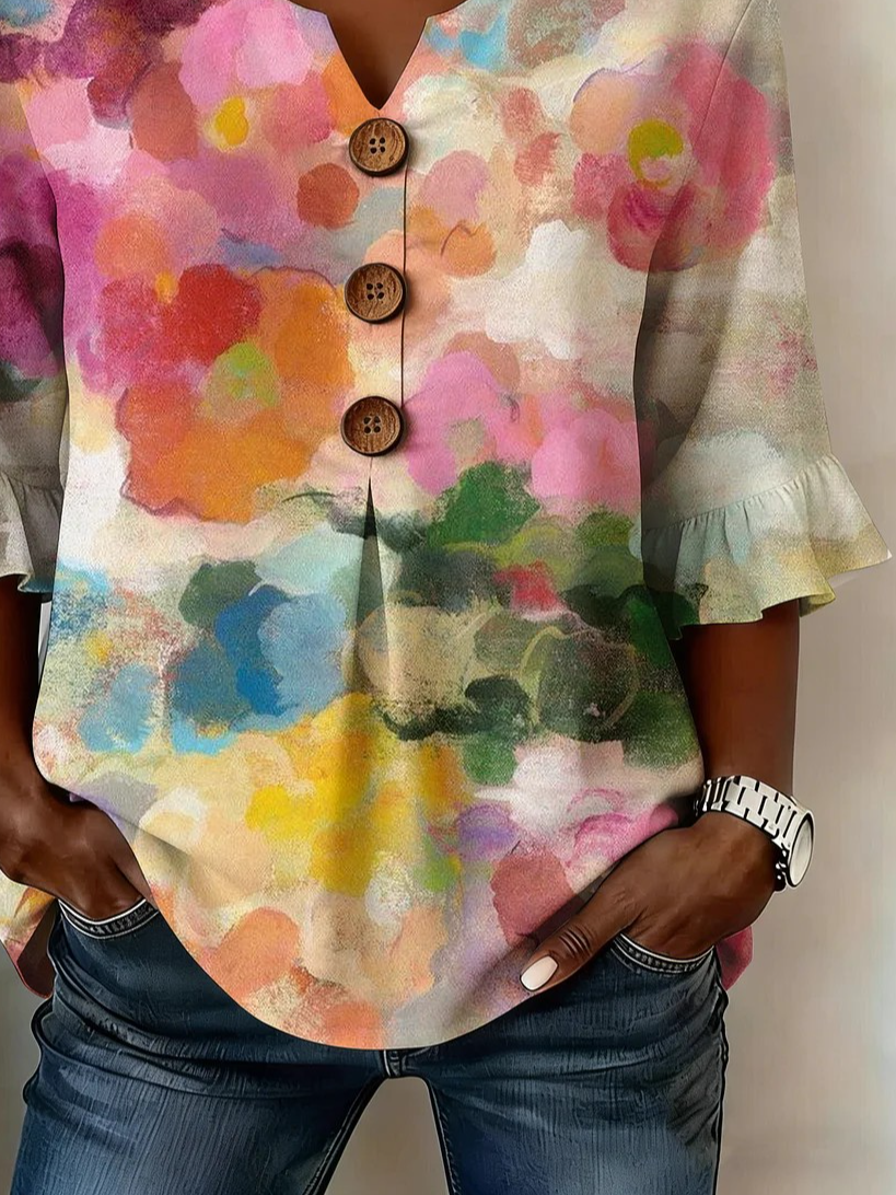 Loose Cotton And Linen Elegant Shirt