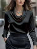 Elegant Regular Fit Cowl Neck Shirt