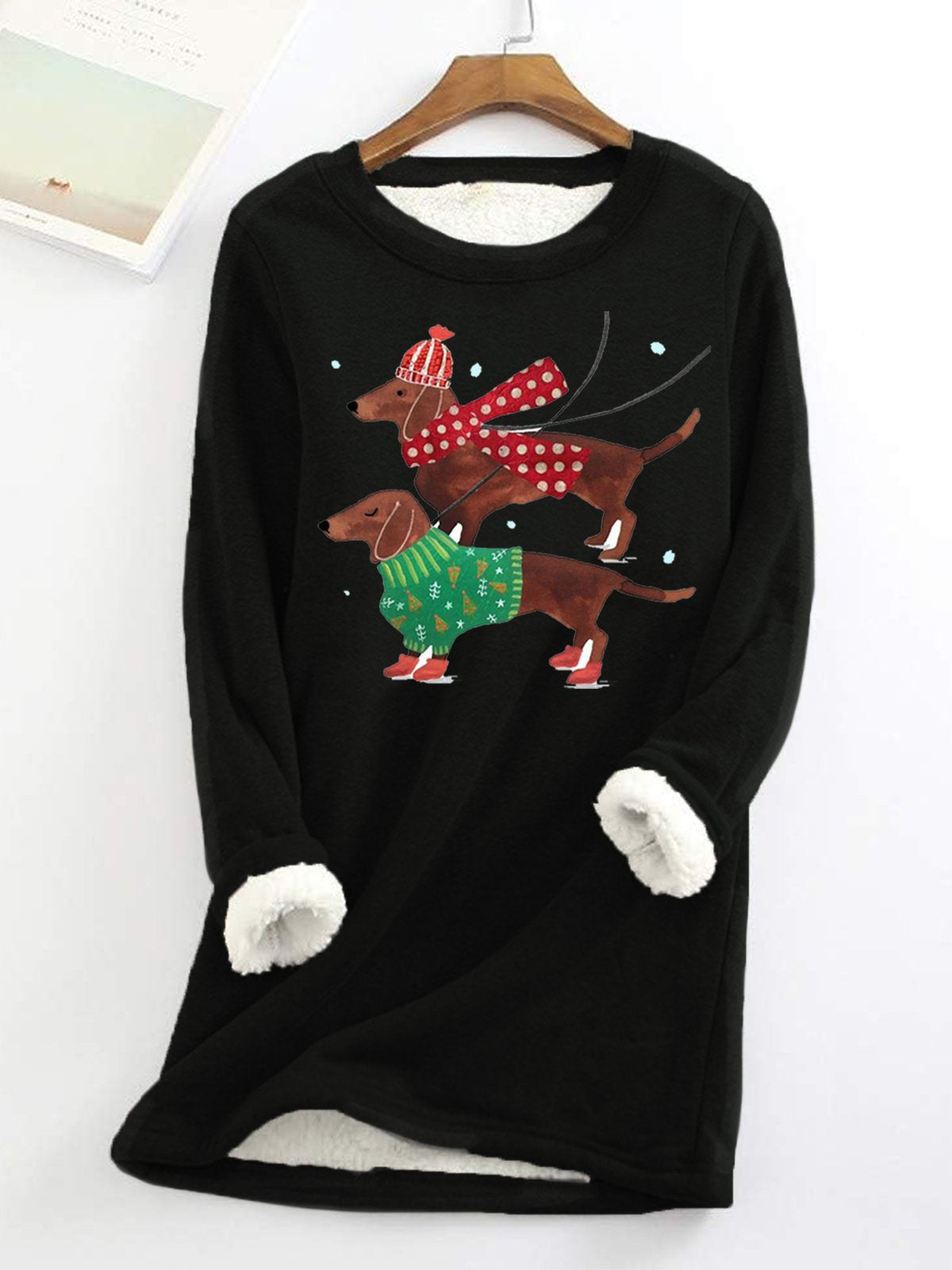 Loose Crew Neck Casual Christmas Sweatshirt