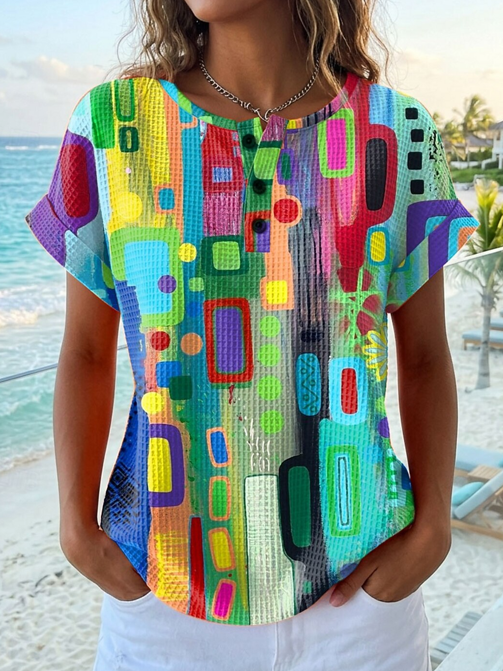 Geometric Loose Others Casual T-Shirt