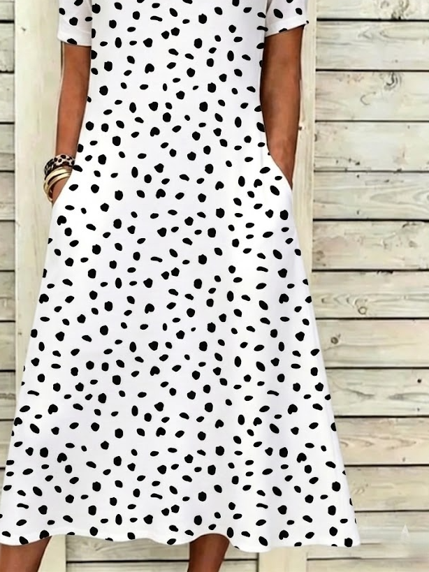 Floral Loose Elegant Others Dress With No