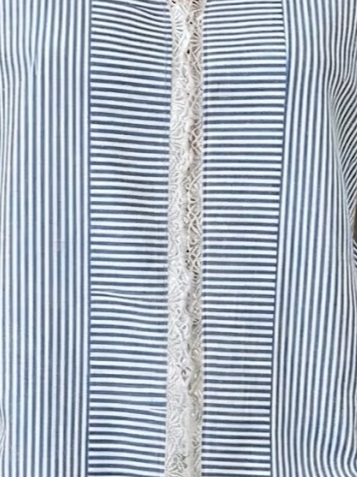 Casual Regular Fit V Neck Striped Blouse