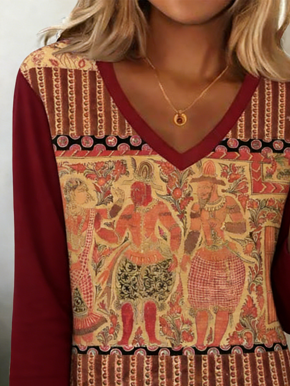 Casual Nationality/Ethnic T-Shirt