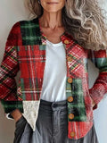 Knitted Peasant Crew Neck Cardigan