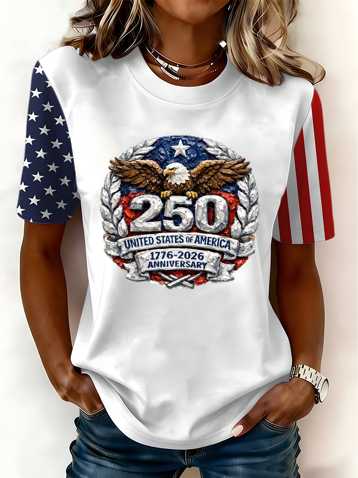250th anniversary Casual Crew Neck T-Shirt