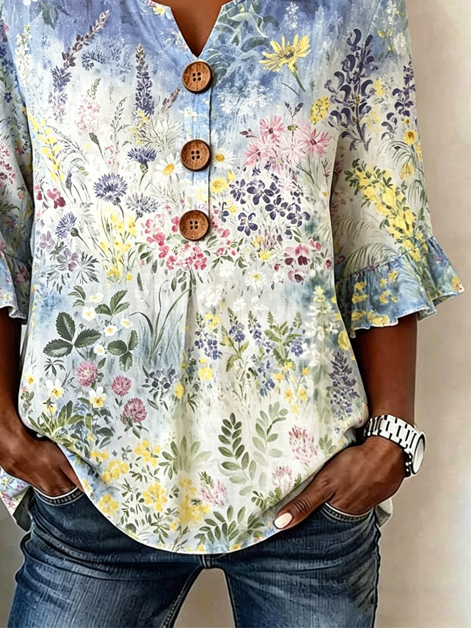Loose Vintage Others Floral Shirt