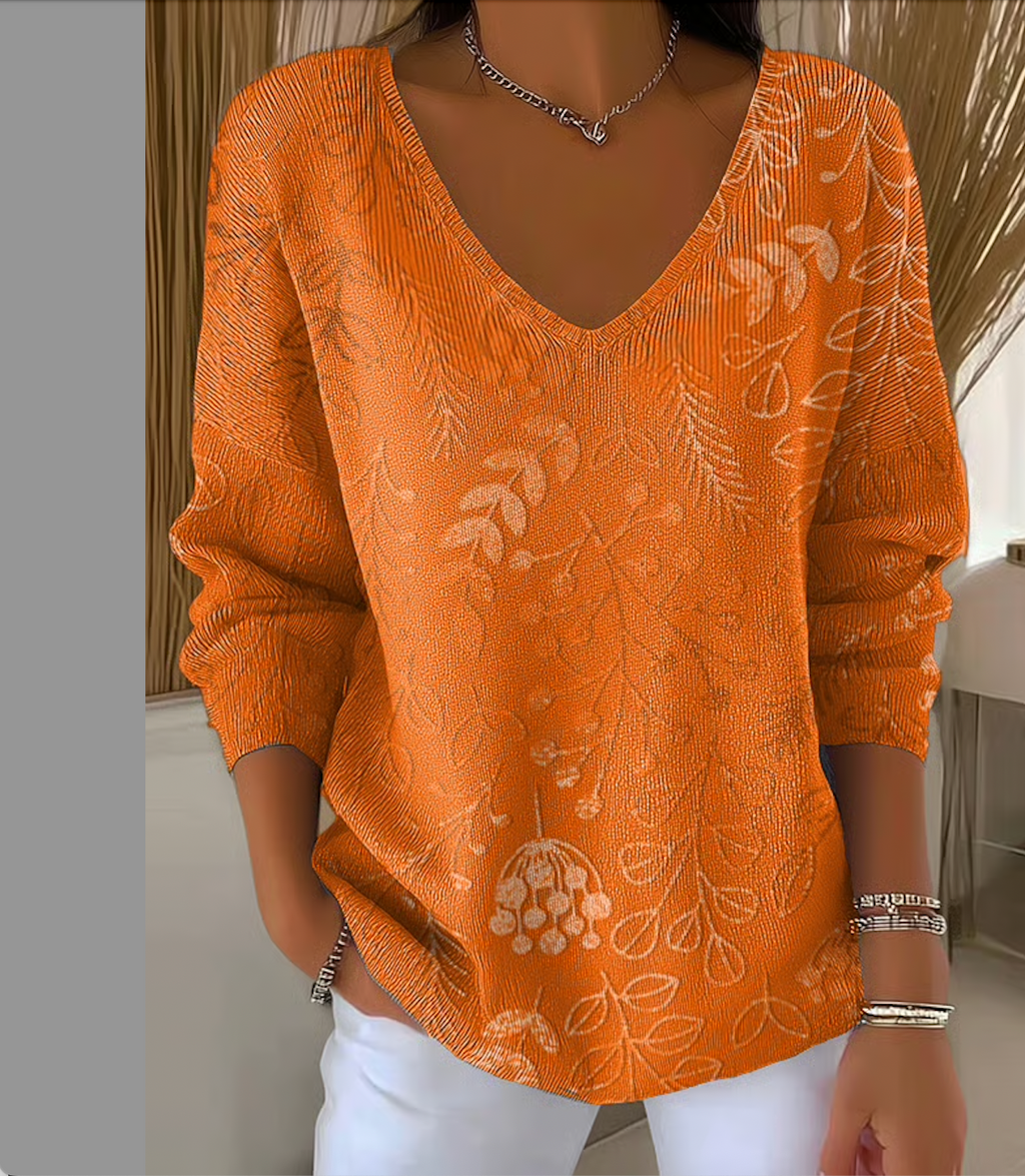 Casual Floral Sweater