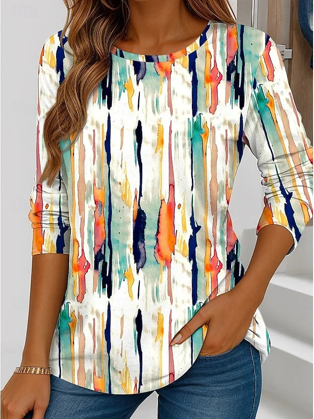 Regular Fit Striped Casual T-Shirt