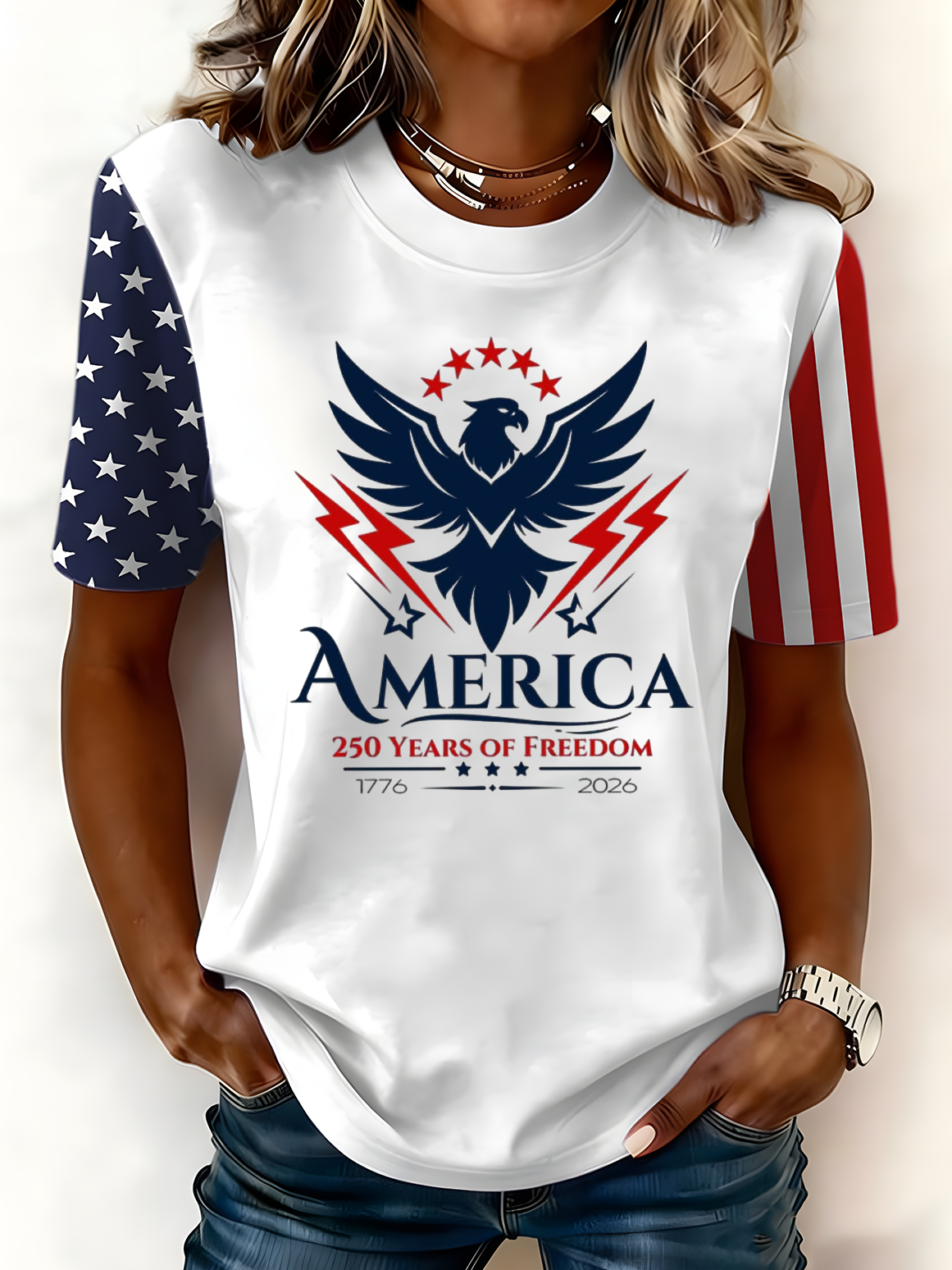 250th anniversary Casual Crew Neck T-Shirt