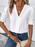 Loose Scramble Notched Casual Shirt